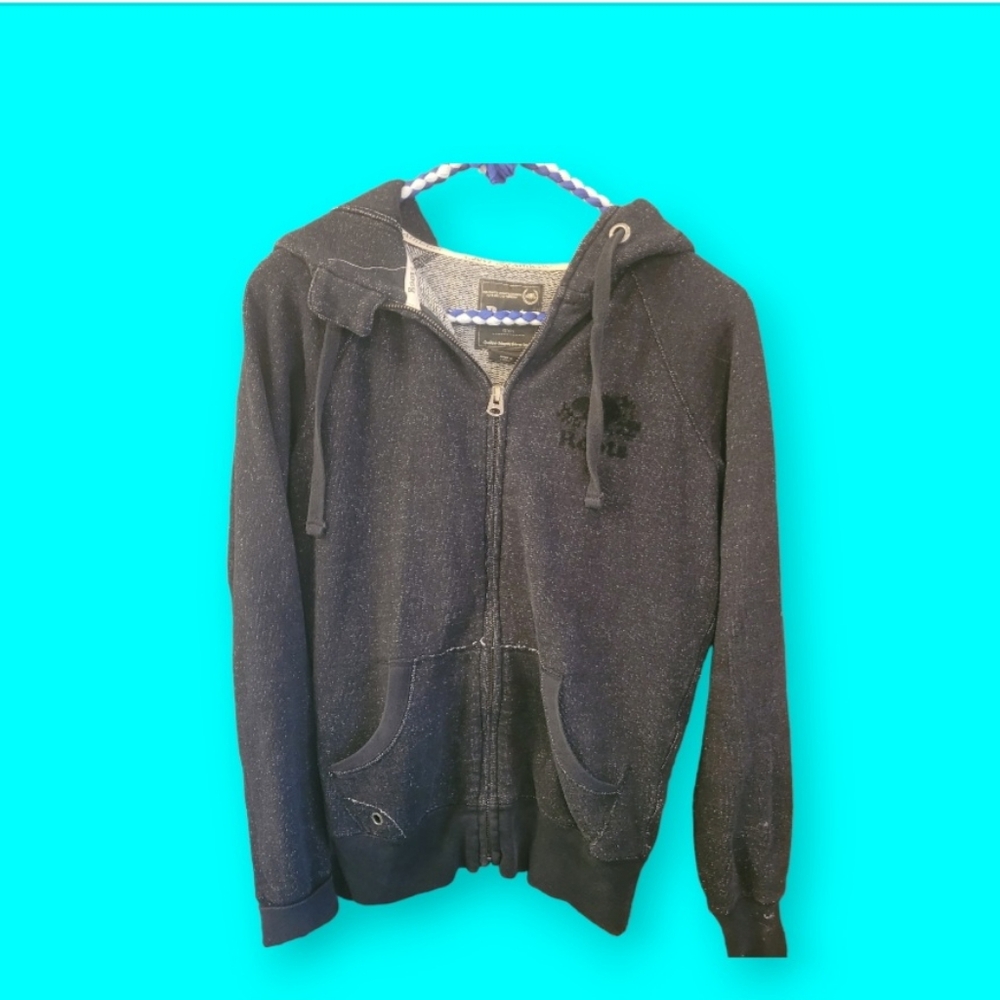 Roots dark charcoal color zip up hoodie
